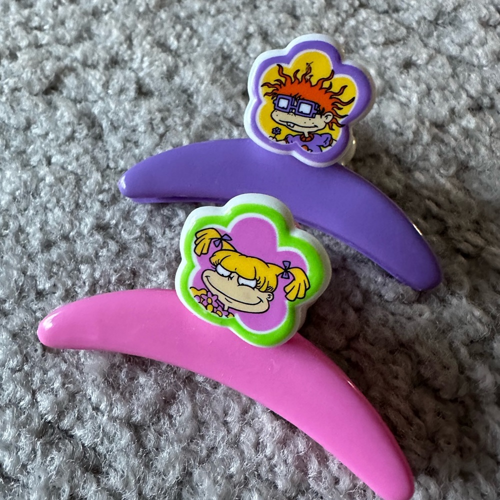 Rugrats Hair Clips Nickelodeon Cartoon 90s Nostalgia Chuckie & Angelica